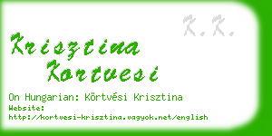 krisztina kortvesi business card